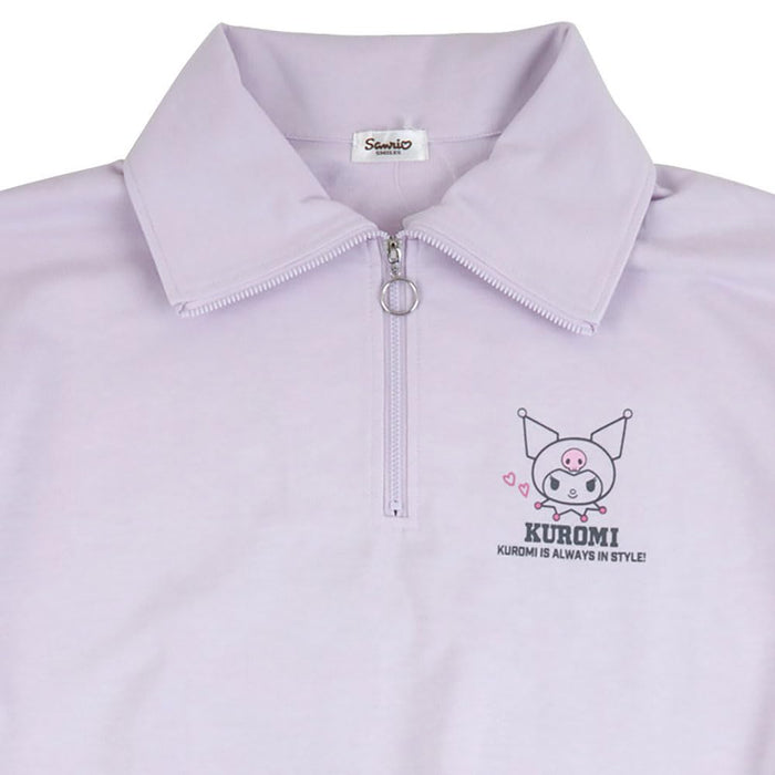 Sanrio Kuromi Half Zip Sweatshirt - Comfort Fit Cute Character Design- Japan Figure Store - #1 Bring To You The Best Japanese Goods