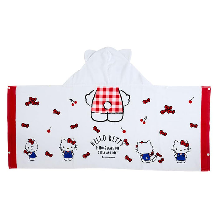 Sanrio Hello Kitty Hooded Towel 75x120cm Cute Character Design- Japan Figure Store - #1 Bring To You The Best Japanese Goods