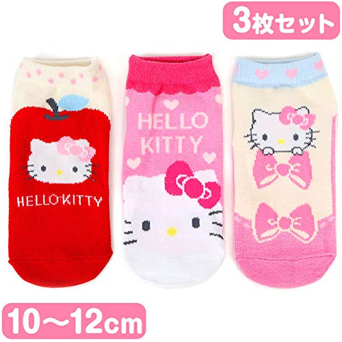 Sanrio Hello Kitty Kids Socks 3-Pair Set Ribbon 10-12Cm- Japan Figure Store - #1 Bring To You The Best Japanese Goods