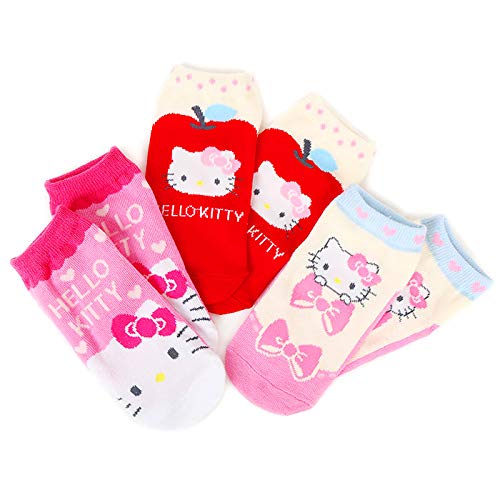 Sanrio Hello Kitty Kids Socks 3-Pair Set Ribbon 10-12Cm- Japan Figure Store - #1 Bring To You The Best Japanese Goods