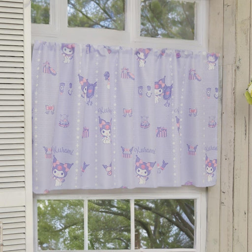 Sanrio Kuromi Cafe Curtain - Small Window 145x45cm Heat Insulating Washable- Japan Figure Store - #1 Bring To You The Best Japanese Goods