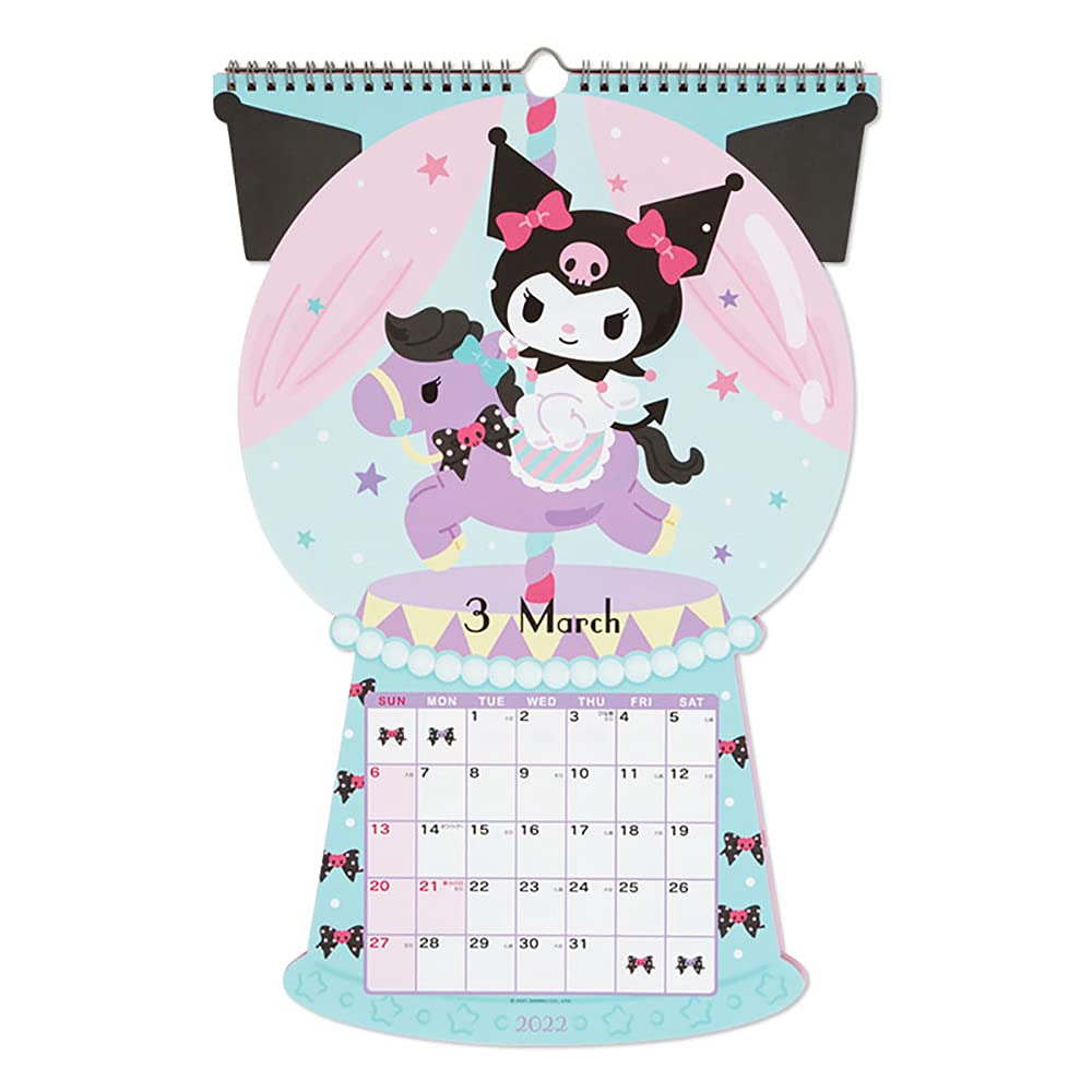 Sanrio Kuromi Die-Cut 2022 Calendar 748757- Japan Figure Store - #1 Bring To You The Best Japanese Goods