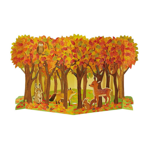Sanrio Autumn Animals Forest Greeting Card Jau 25-4 951986- Japan Figure Store - #1 Bring To You The Best Japanese Goods