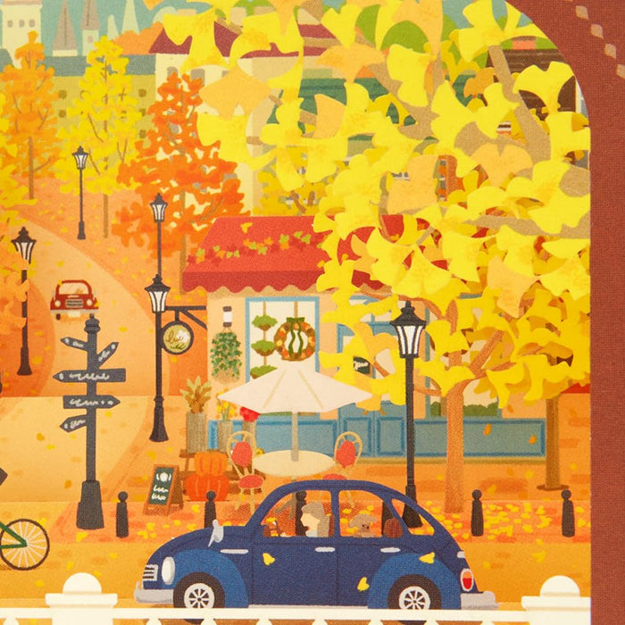 Sanrio Autumn Ginkgo Tree Town Greeting Card 12-4 844276- Japan Figure Store - #1 Bring To You The Best Japanese Goods