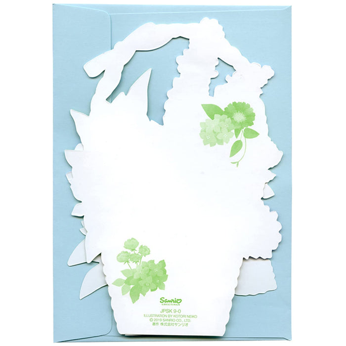 Sanrio Message Card Early Summer Hydrangea Basket Greeting Card Available Worldwide- Japan Figure Store - #1 Bring To You The Best Japanese Goods