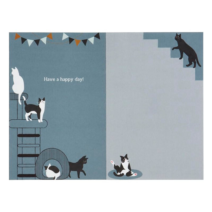 Sanrio Black and White Cats Multipurpose Greeting Card Mu240-4- Japan Figure Store - #1 Bring To You The Best Japanese Goods
