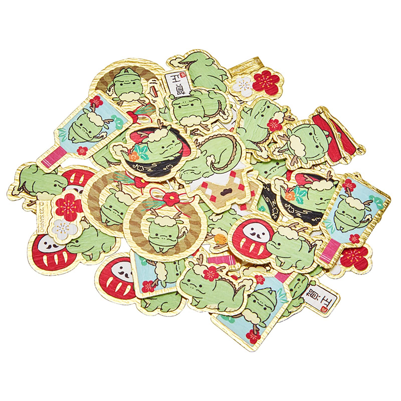 Sanrio New Year's Cards and Stickers Set - Tatsu & Accessories Flake Stickers- Japan Figure Store - #1 Bring To You The Best Japanese Goods