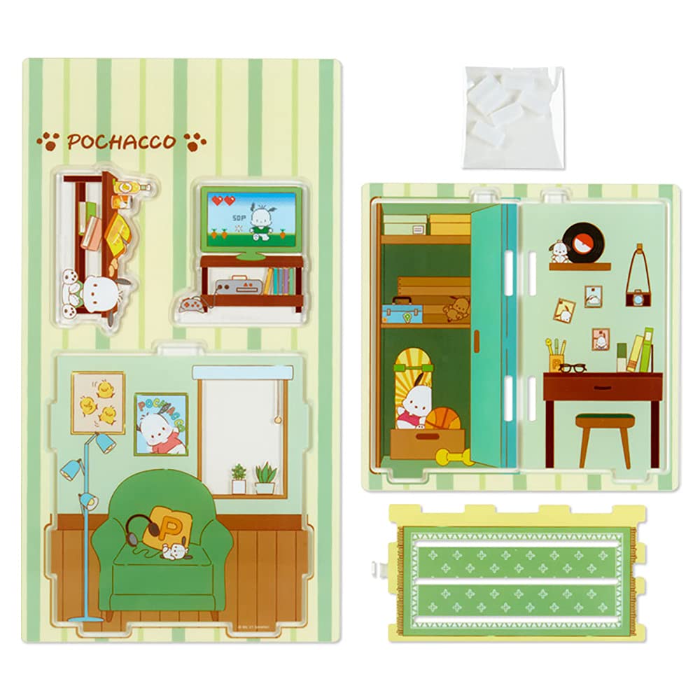 Sanrio Pochacco Acrylic Stand Display Enjoy Idol 868884 Room My Room Decor- Japan Figure Store - #1 Bring To You The Best Japanese Goods
