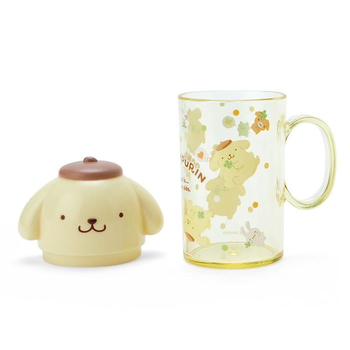 Sanrio Pompompurin Toothbrush and Cup Set - 12x7x5 cm Character Set- Japan Figure Store - #1 Bring To You The Best Japanese Goods