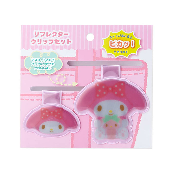 Sanrio My Melody Reflector Clip Set of 2 Pink Magnet- Japan Figure Store - #1 Bring To You The Best Japanese Goods
