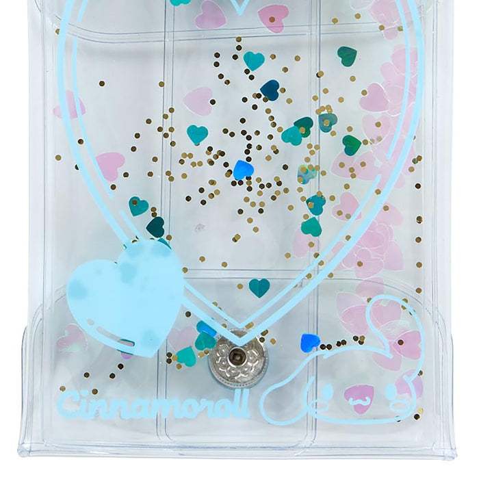 Sanrio Cinnamoroll Clear Pouch with Carabiner - Colorful Heart Series- Japan Figure Store - #1 Bring To You The Best Japanese Goods