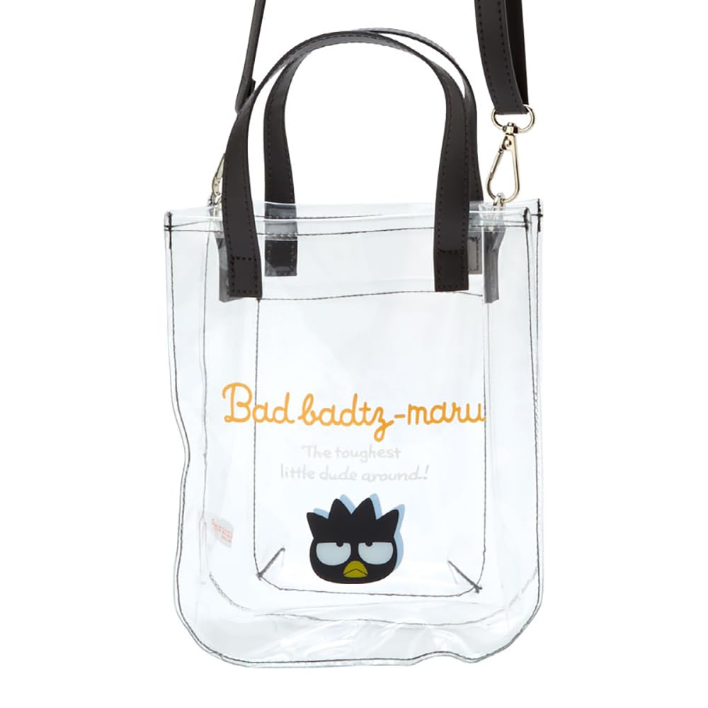 Sanrio Badtz-Maru Clear Tote Bag with Shoulder Strap 21x17x7.5cm- Japan Figure Store - #1 Bring To You The Best Japanese Goods