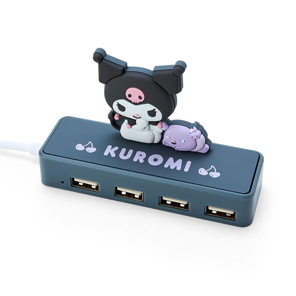 Sanrio Kuromi Slim USB Hub – Compact 6x9.5x3 cm Design 327484- Japan Figure Store - #1 Bring To You The Best Japanese Goods