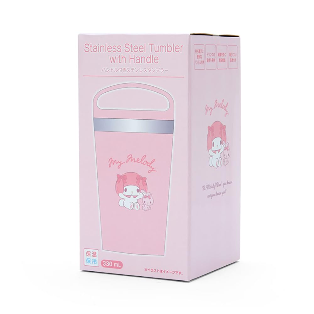 Sanrio My Melody Stainless Steel Tumbler with Handle 16 x 8.5 cm- Japan Figure Store - #1 Bring To You The Best Japanese Goods