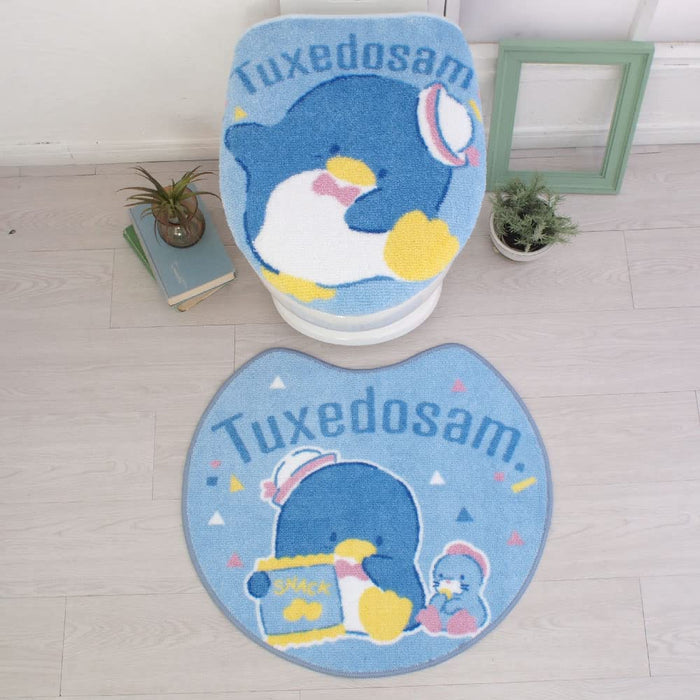 Sanrio Tuxedo Sam 2-Piece Toilet Set with Mat and Cover- Japan Figure Store - #1 Bring To You The Best Japanese Goods