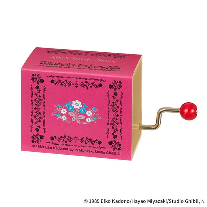 Sekiguchi Kikis Delivery Service Hand-Wound Music Box Jiji Floral Theme