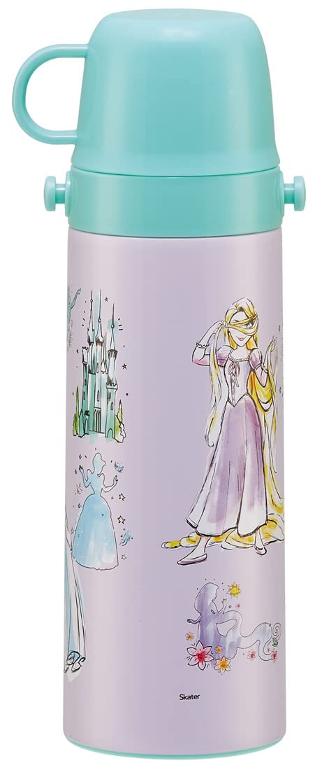 Skater Disney Princess 600ml Stainless Steel 2Way Water Bottle with Cup- Japan Figure Store - #1 Bring To You The Best Japanese Goods