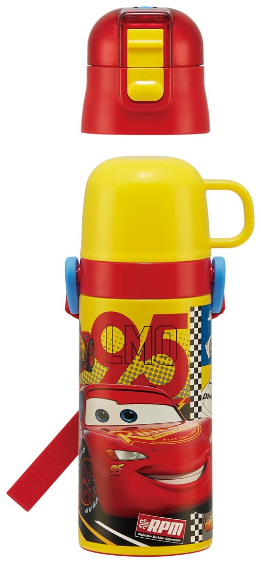 Skater Disney Cars 22 Boys Stainless Steel Kids Water Bottle-Cup Combo 350ml- Japan Figure Store - #1 Bring To You The Best Japanese Goods