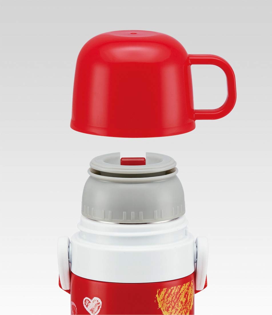 Skater Hello Kitty 430ml Stainless Steel Water Bottle with Cup for Children- Japan Figure Store - #1 Bring To You The Best Japanese Goods