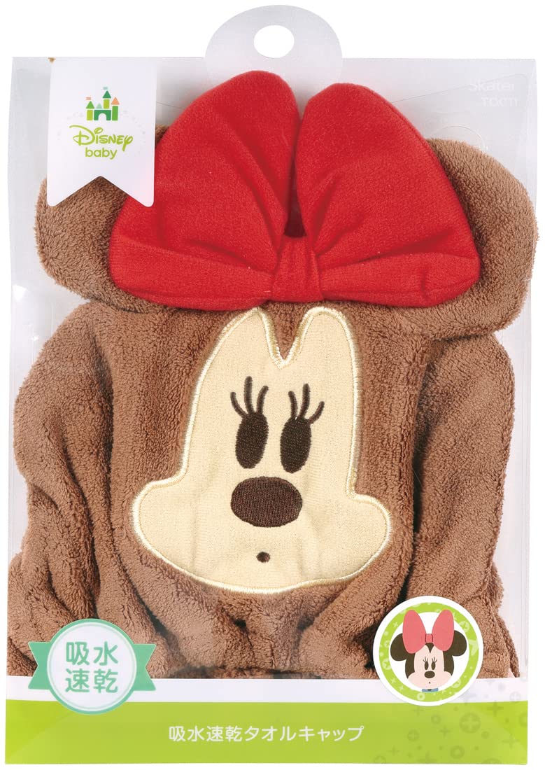 Skater Disney Minnie Mouse Absorbent Quick-Drying Towel Cap 23cm x 17cm- Japan Figure Store - #1 Bring To You The Best Japanese Goods