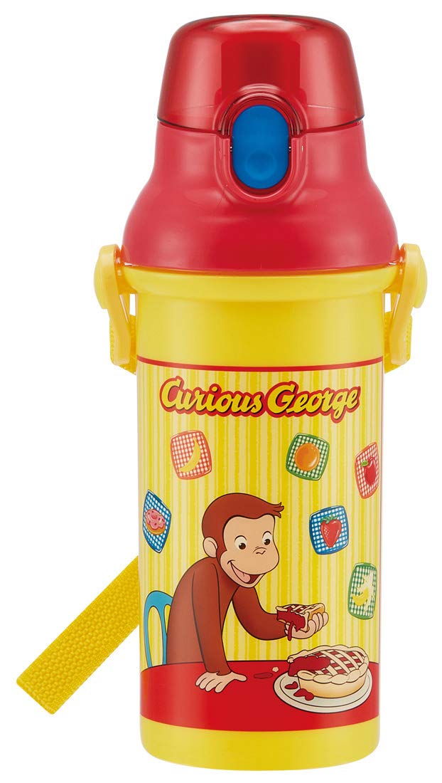 Skater 480ml Curious George Antibacterial Plastic Water Bottle for Kids Made in Japan- Japan Figure Store - #1 Bring To You The Best Japanese Goods