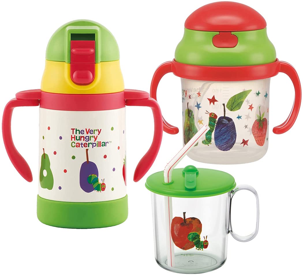 Skater Antibacterial Ag+ Hungry Caterpillar Cap Straw Cup Made in Japan Skj6Ag-A- Japan Figure Store - #1 Bring To You The Best Japanese Goods