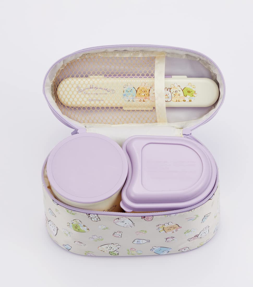 Skater Sumikko Gurashi Rabbit Garden 560Ml Antibacterial Insulated Lunch Box- Japan Figure Store - #1 Bring To You The Best Japanese Goods
