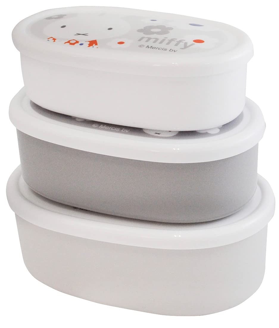 Skater Miffy Monotone Antibacterial Lunch Box Storage Set of 3 Made in Japan- Japan Figure Store - #1 Bring To You The Best Japanese Goods