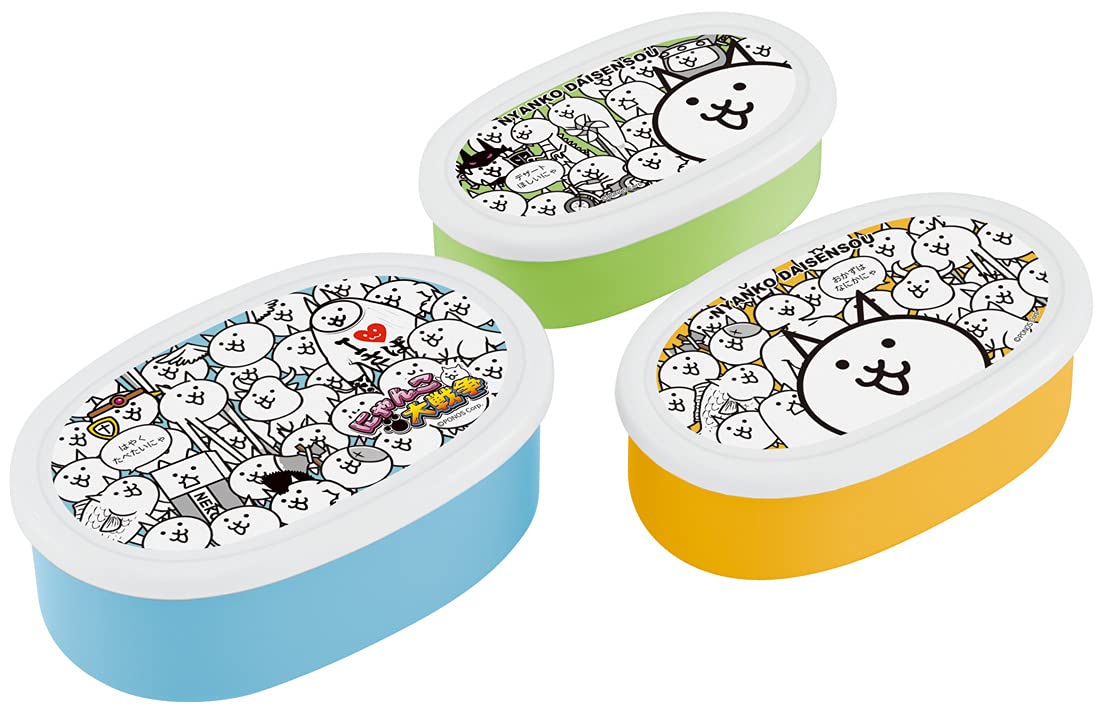 Skater Battle Cats Lunch Box Storage Containers Set of 3 Made in Japan- Japan Figure Store - #1 Bring To You The Best Japanese Goods