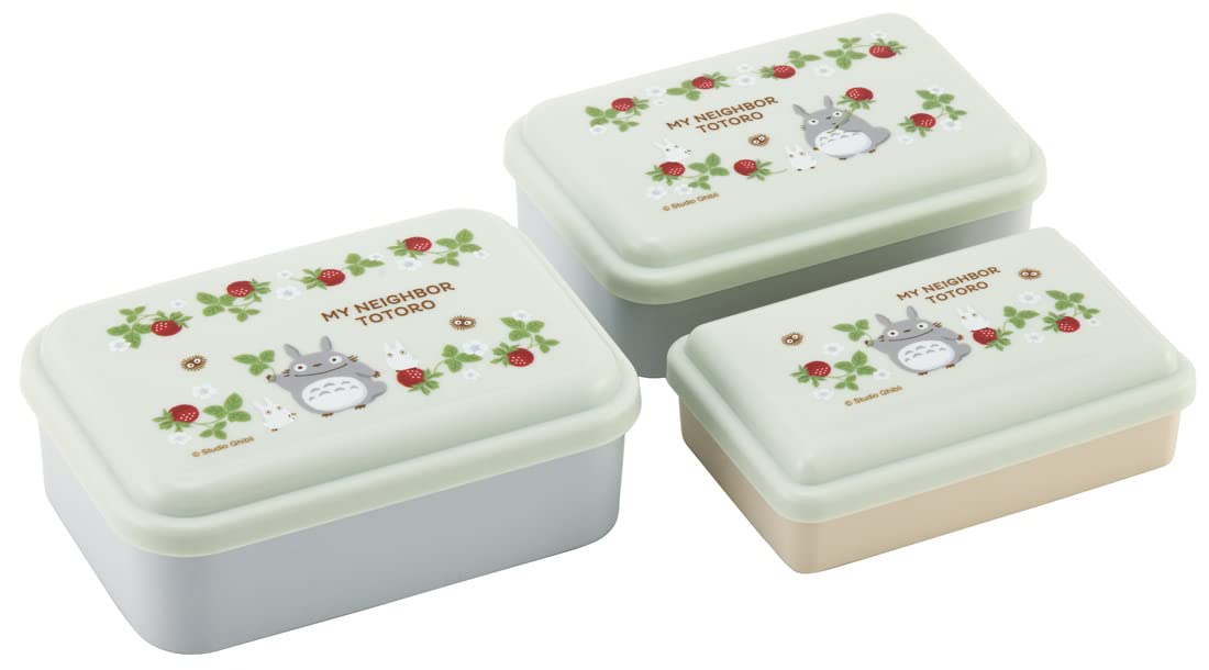 Skater My Neighbor Totoro Antibacterial Sealable Containers Set of 3 Raspberry- Japan Figure Store - #1 Bring To You The Best Japanese Goods