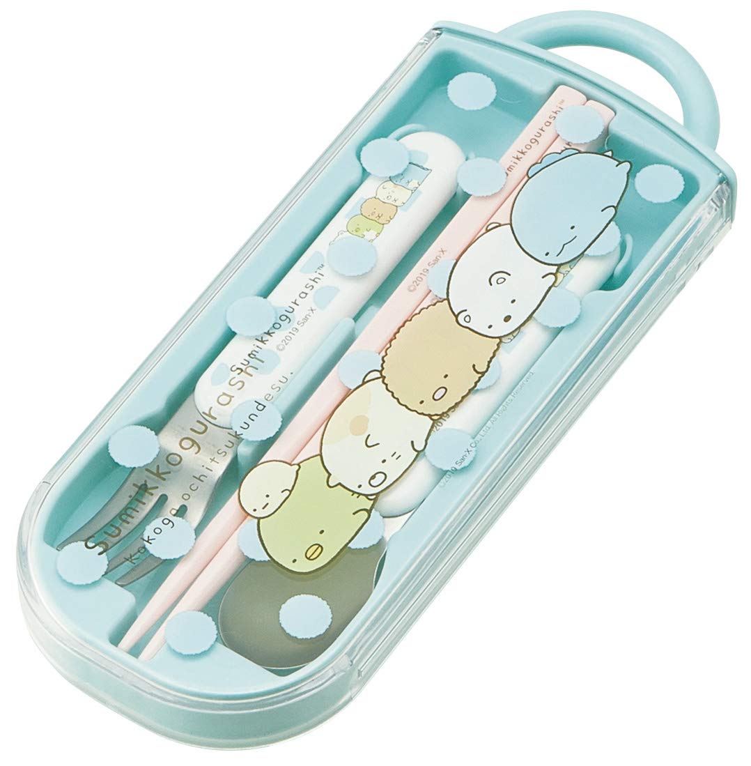 Skater Kids Trio Set - Sumikko Gurashi Bento Chopsticks Spoon Fork 16.5cm- Japan Figure Store - #1 Bring To You The Best Japanese Goods