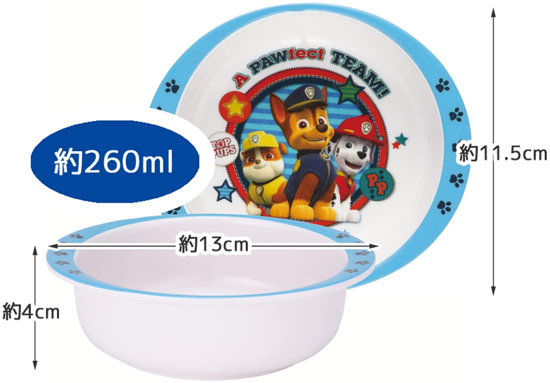 Skater Paw Patrol Melamine Bowl 260ml - Durable Skater Kids' Bowl M340-A- Japan Figure Store - #1 Bring To You The Best Japanese Goods