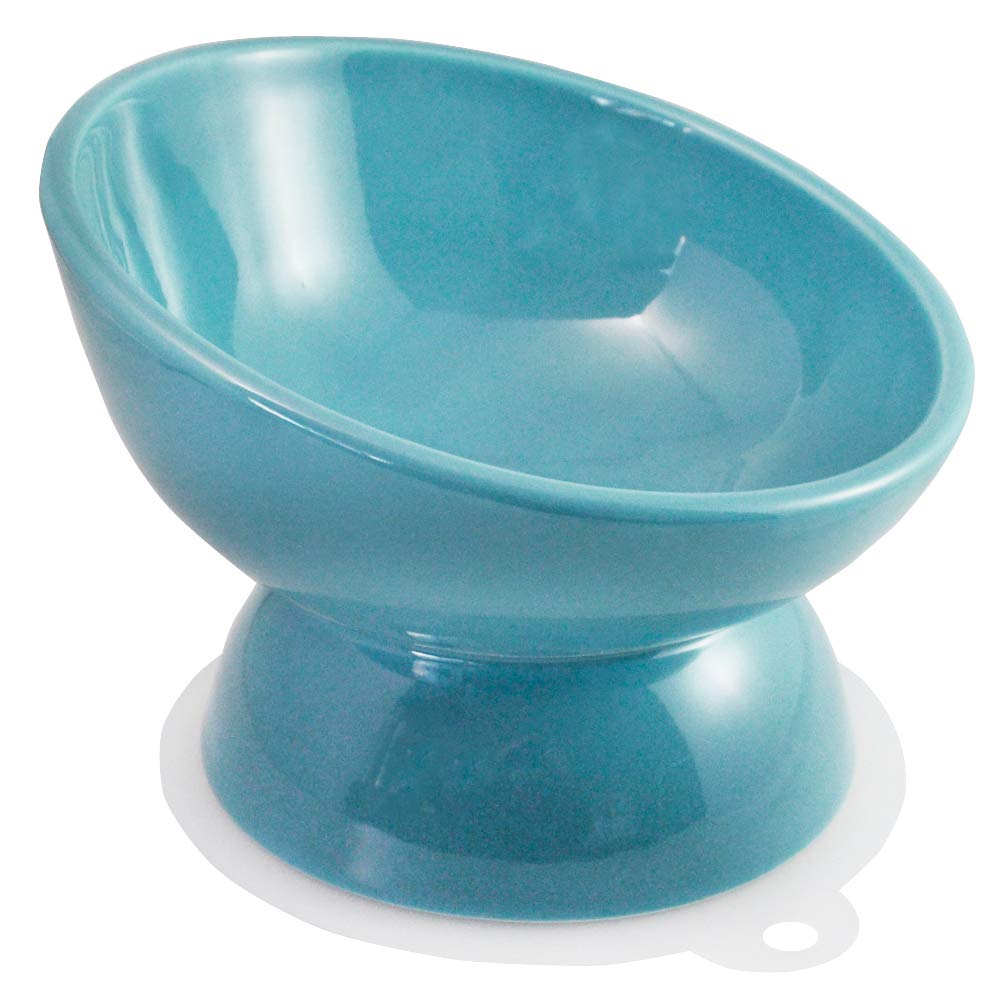 Skater Wide Ceramic Pet Food Bowl with Mat for Brachycephalic Dogs Mint- Japan Figure Store - #1 Bring To You The Best Japanese Goods