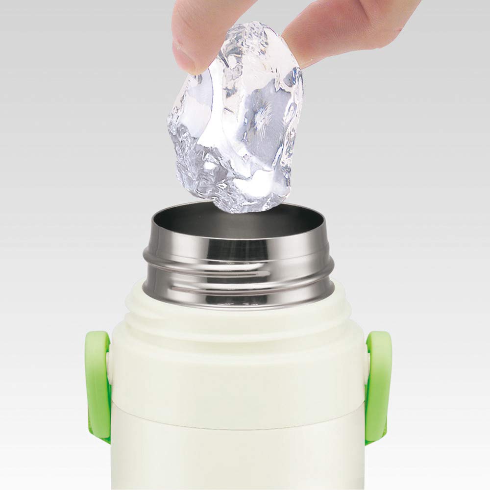 Skater Kids 2-Way Stainless Steel Sports Water Bottle with Cup Shimajiro Design 430ml- Japan Figure Store - #1 Bring To You The Best Japanese Goods