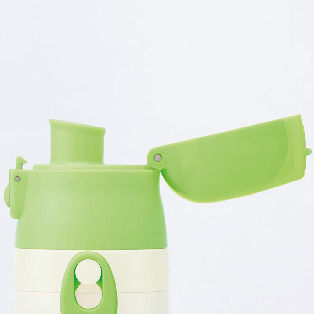 Skater Kids 2-Way Stainless Steel Sports Water Bottle with Cup Shimajiro Design 430ml- Japan Figure Store - #1 Bring To You The Best Japanese Goods