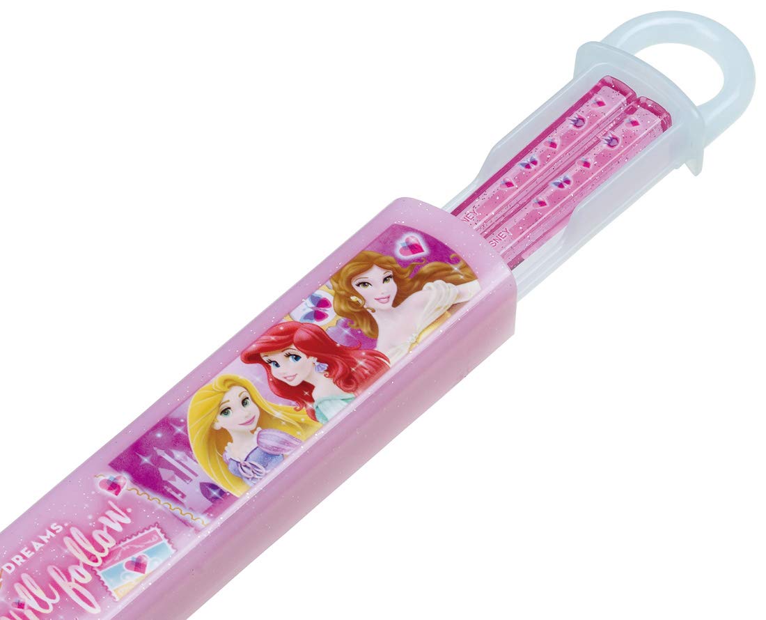 Skater Disney Princess Children's 16.5cm Chopsticks and Case Set Made in Japan ABS2AM- Japan Figure Store - #1 Bring To You The Best Japanese Goods