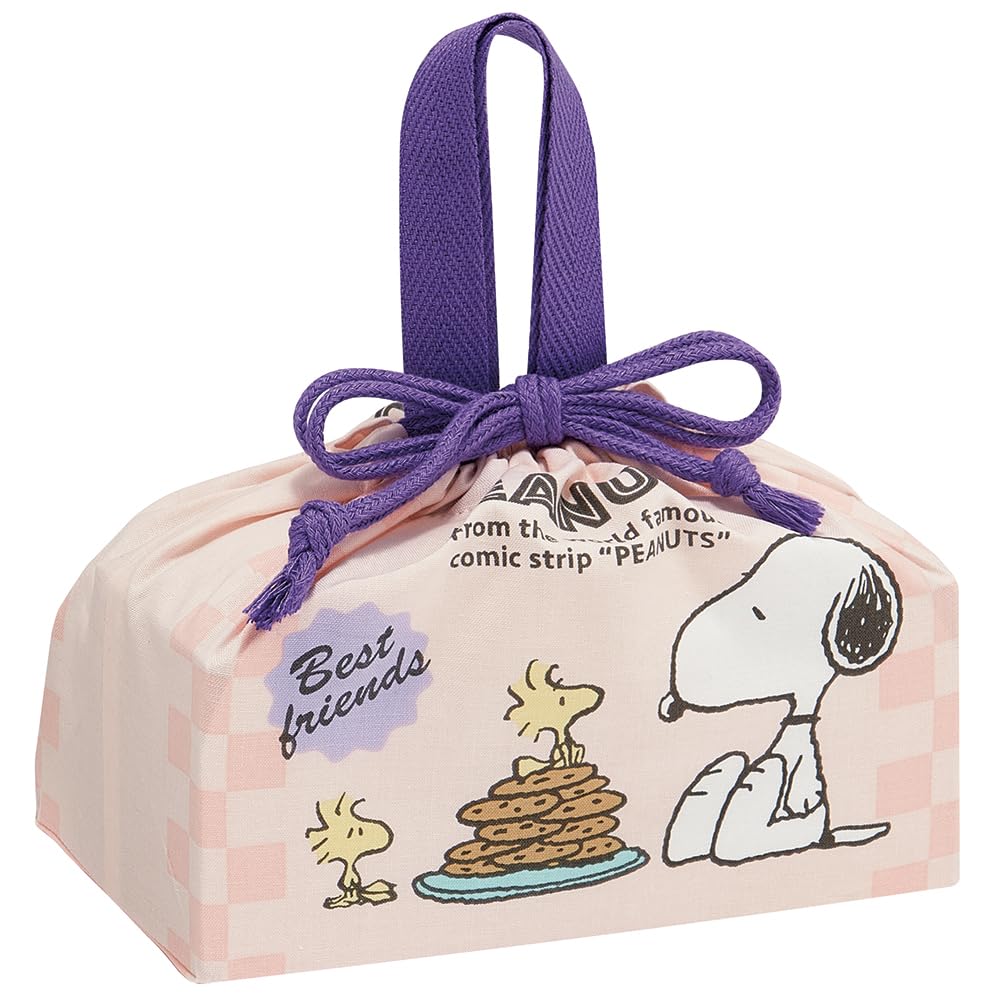 Skater Children's Lunch Box Drawstring Bag Snoopy 80s Cafe Japan Made- Japan Figure Store - #1 Bring To You The Best Japanese Goods