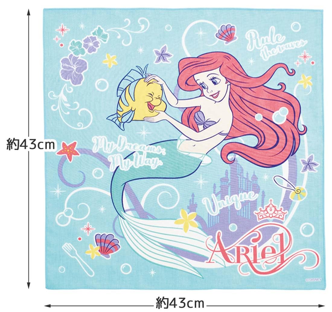 Skater Disney Ariel Kids Lunch Box With 43x43 cm Cloth - Made in Japan- Japan Figure Store - #1 Bring To You The Best Japanese Goods