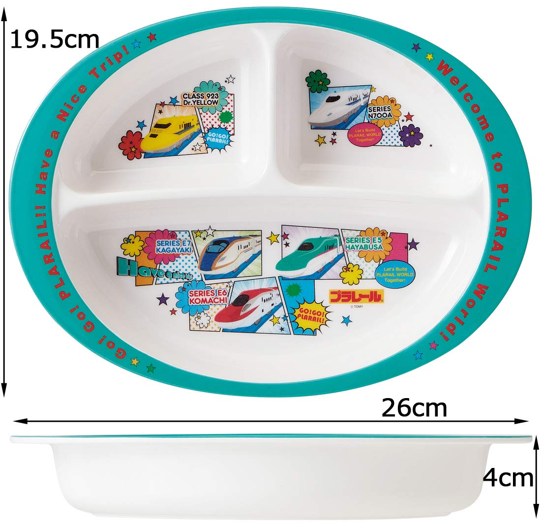 Skater Kids 750ml Melamine Lunch Plate Plarail Design - M370 Model- Japan Figure Store - #1 Bring To You The Best Japanese Goods