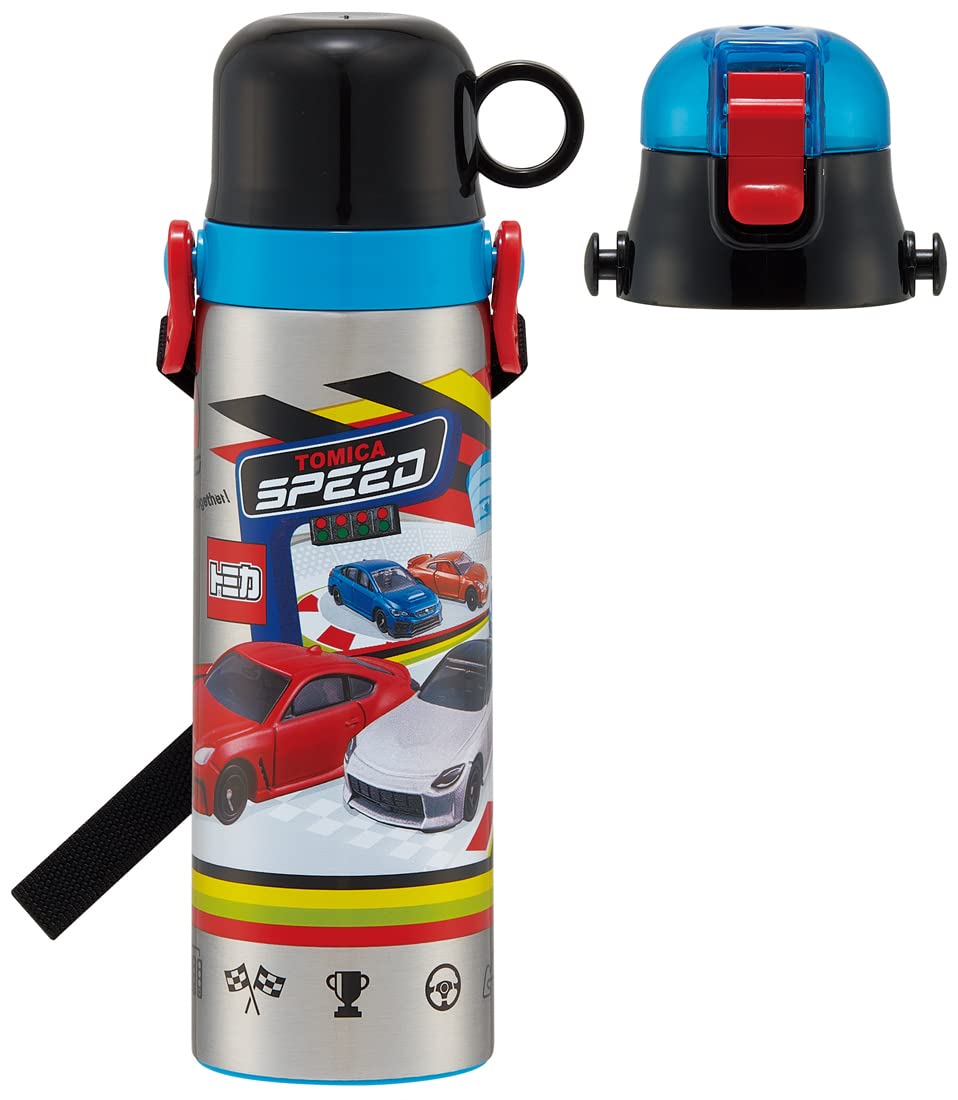 Skater Kids' Stainless Steel Water Bottle 580ml Lightweight Thermal Sports Bottle - Tomica 23 Design- Japan Figure Store - #1 Bring To You The Best Japanese Goods