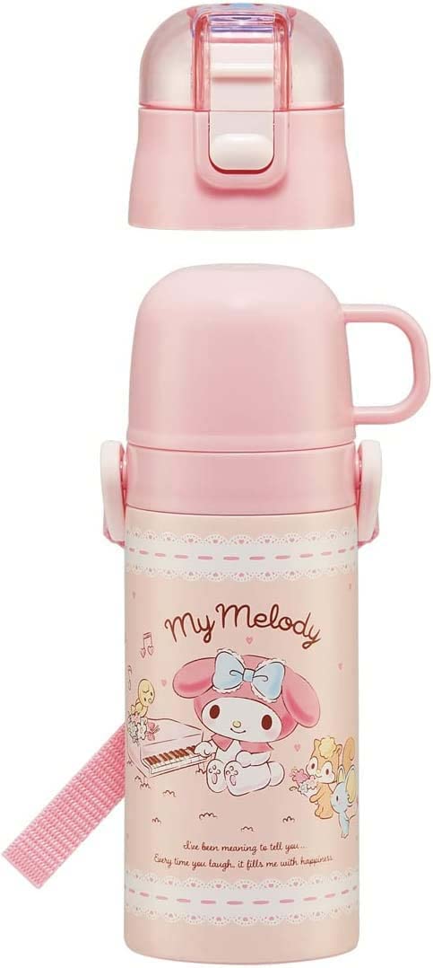 Skater My Melody 420ml Stainless Steel Water Bottle for Girls - Lightweight Thermal Insulated- Japan Figure Store - #1 Bring To You The Best Japanese Goods