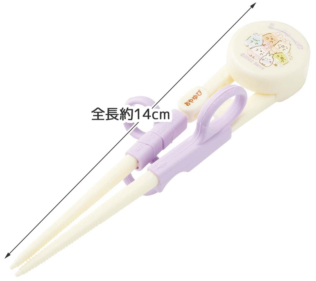 Skater Right-Handed Training Chopsticks 14cm - Sumikko Gurashi Design Ages 2-7 Square Tips with Case- Japan Figure Store - #1 Bring To You The Best Japanese Goods