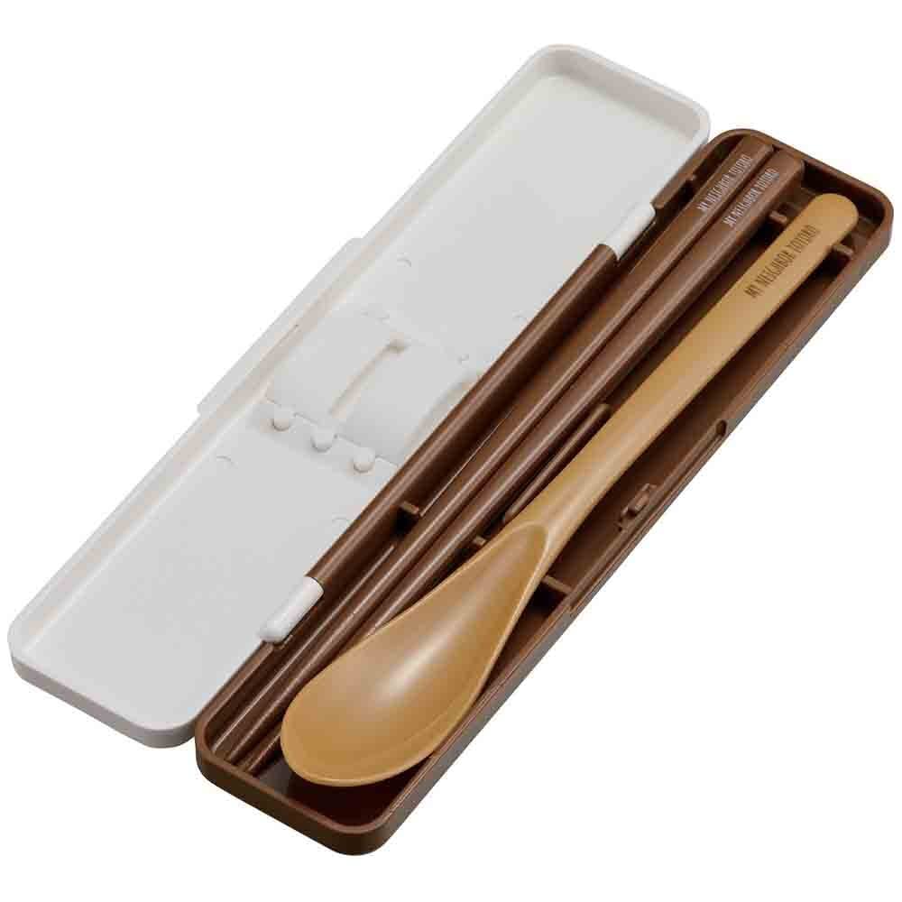 Skater Antibacterial 18cm My Neighbor Totoro Silhouette Chopsticks And Spoon Set Made in Japan- Japan Figure Store - #1 Bring To You The Best Japanese Goods