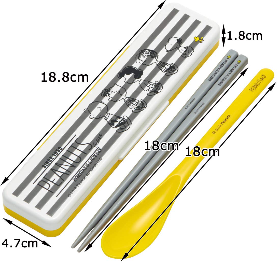 Skater 18cm Snoopy Peanuts Chopsticks and Spoon Set Made in Japan- Japan Figure Store - #1 Bring To You The Best Japanese Goods