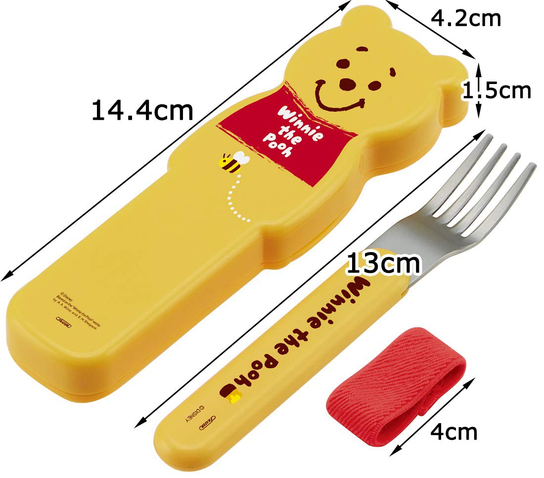Skater Winnie the Pooh Disney 13cm Die Cut Fork Case Set- Japan Figure Store - #1 Bring To You The Best Japanese Goods
