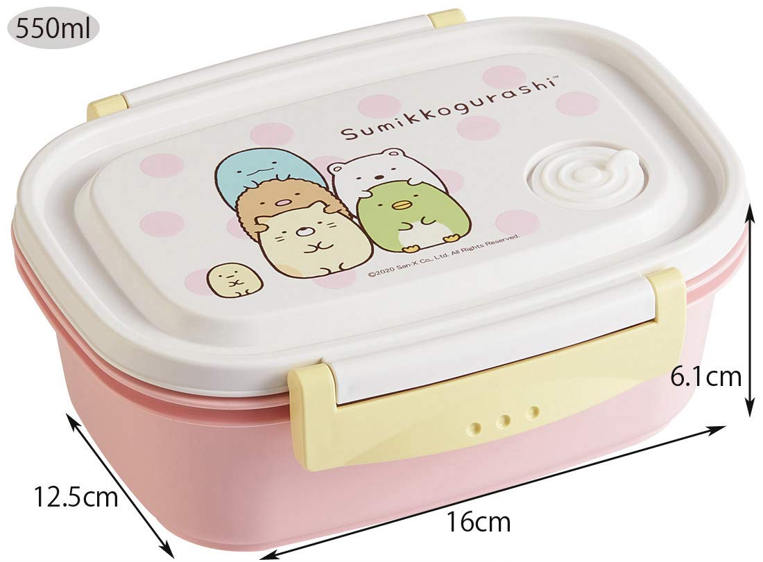 Skater Medium 550Ml Sealable Lunch Box - Lightweight Microwave Safe Sumikko Gurashi Design- Japan Figure Store - #1 Bring To You The Best Japanese Goods