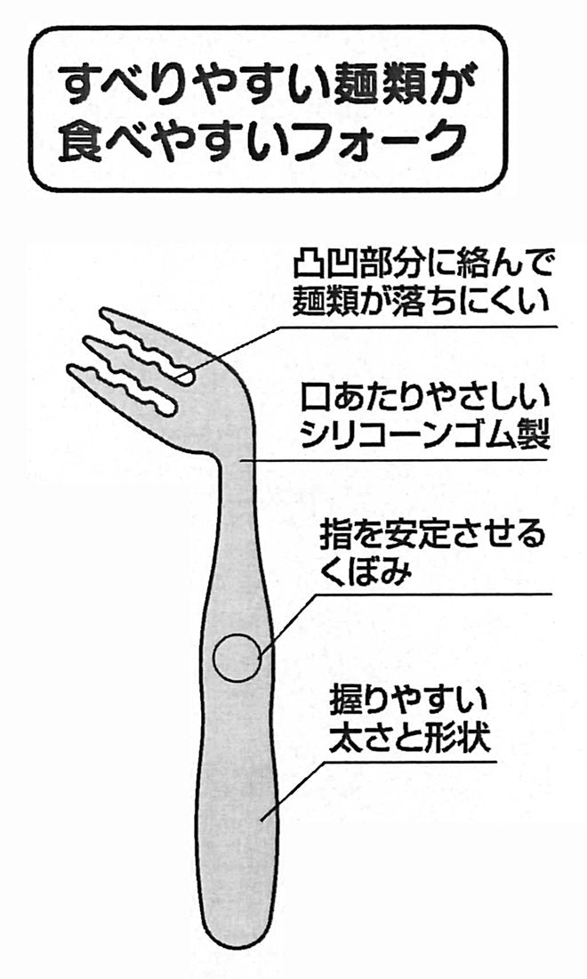 Skater Curved Neck Black Noodle Fork - Easy-To-Eat Ftcs1- Japan Figure Store - #1 Bring To You The Best Japanese Goods