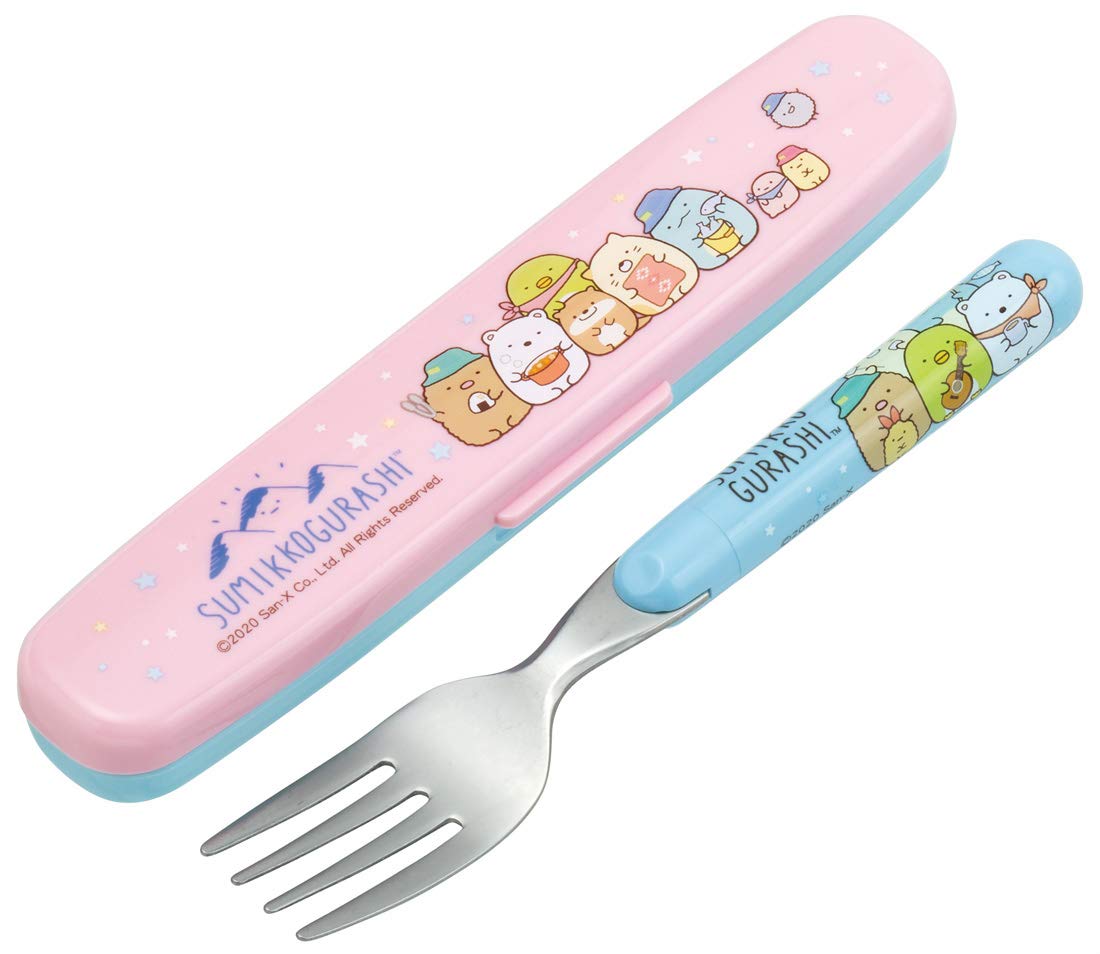Skater Sumikko Gurashi Camping Fork Case Set 14.2cm 15.1x3.3x1.8cm - FC3A- Japan Figure Store - #1 Bring To You The Best Japanese Goods