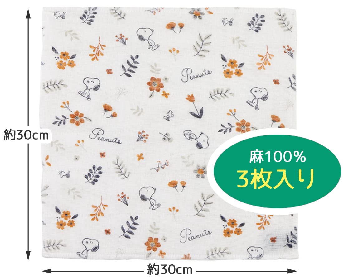 Skater Snoopy 30x30cm Fabric Towels 3 Piece Set - Kaya KFKC3-A- Japan Figure Store - #1 Bring To You The Best Japanese Goods