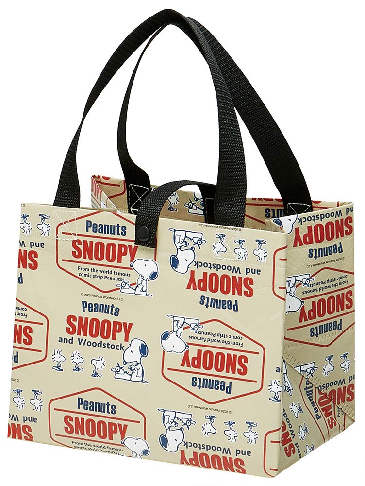 Skater Snoopy Retro Label Peanuts Lunch Bag Kcl1 - Convenient & Stylish- Japan Figure Store - #1 Bring To You The Best Japanese Goods